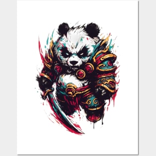 Panda warrior fantasy Posters and Art